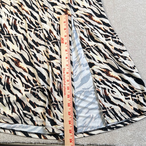 Torrid Animal Print Dress Cutout Sweetheart Zebra NWT Midi Slit Women's 14/16 1X - Picture 11 of 15